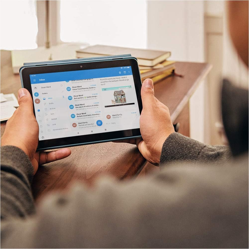 Tablet Fire HD 8, pantalla HD de 8 pulgadas, 32 GB, (lanzamiento 2020), diseñada para el entretenimiento portátil, Negro
