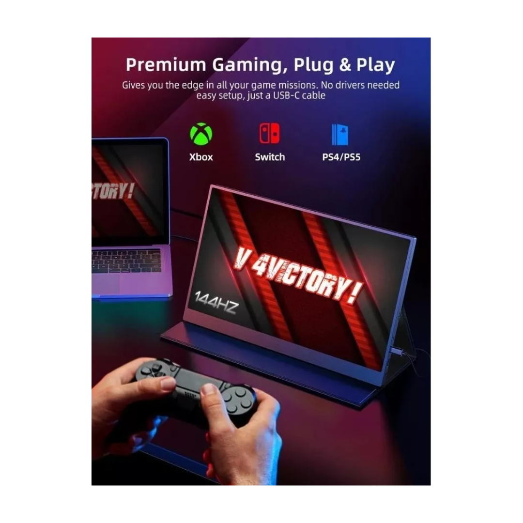Uperfect 17.3 Pulgadas 144hz Monitor Portátil Para Juegos, A