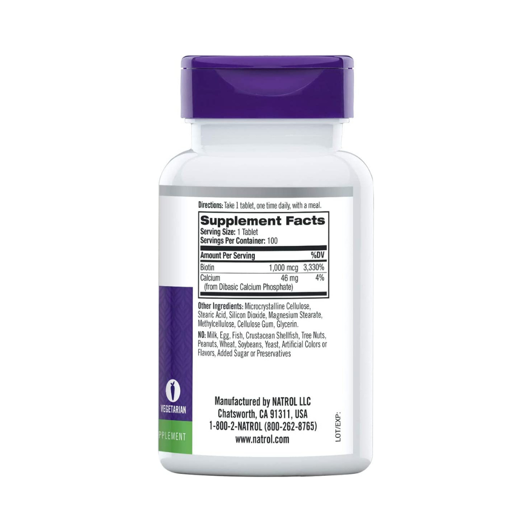 Biotina 1mg (100 tabletas)