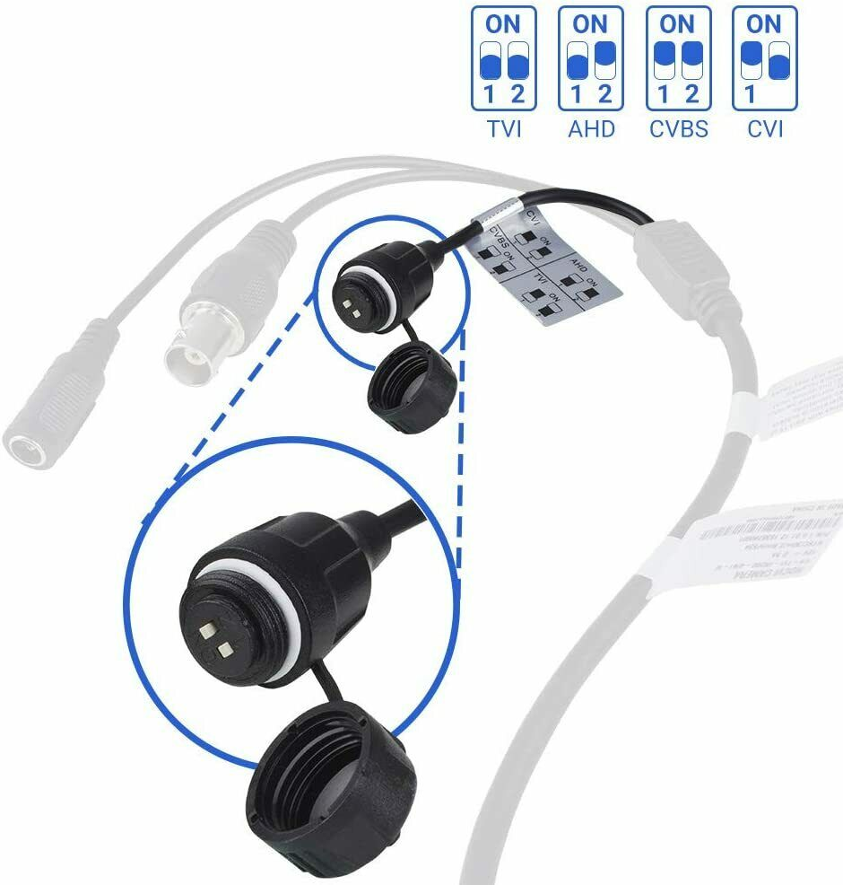 Camara De Vigilancia Hdcvi En Domo 4 En 1 R-tech 4k Blanco