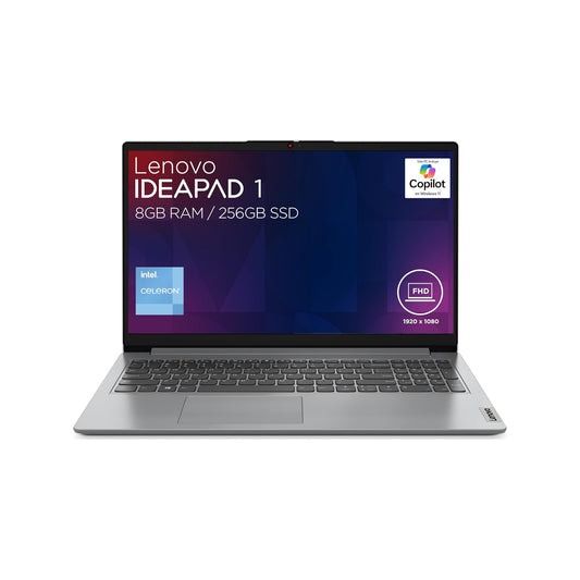 Lenovo Laptop IdeaPad 1 15IGL7 | 15.6" FHD Intel Celeron N4020 8GB RAM 256GB SSD | Altavoces 1.5W Dolby Audio Cámara HD 720p | Windows 11 Home
