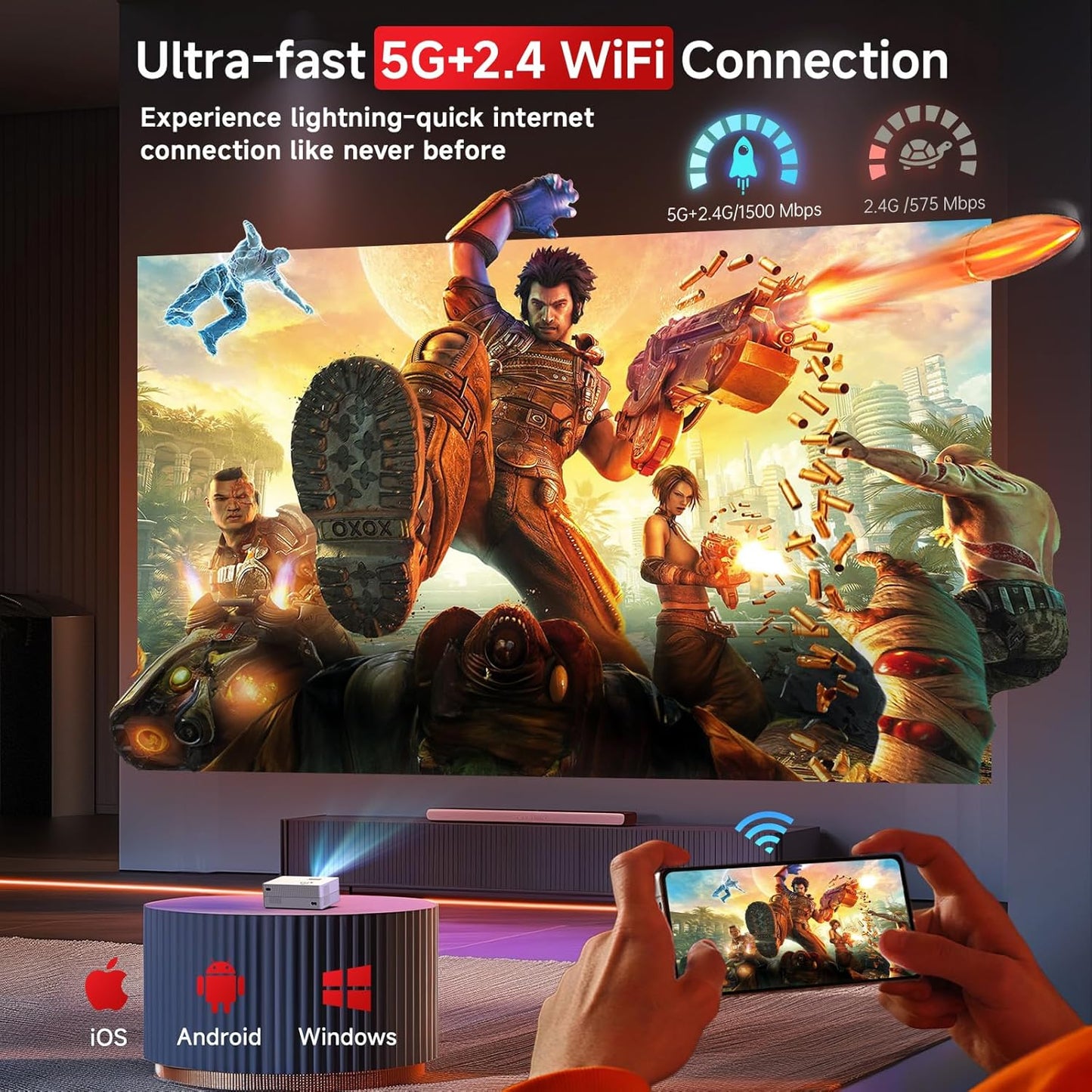 Mini Proyector Jouwlurk Portátil hd 1080p/ios/android/hdmi/usb