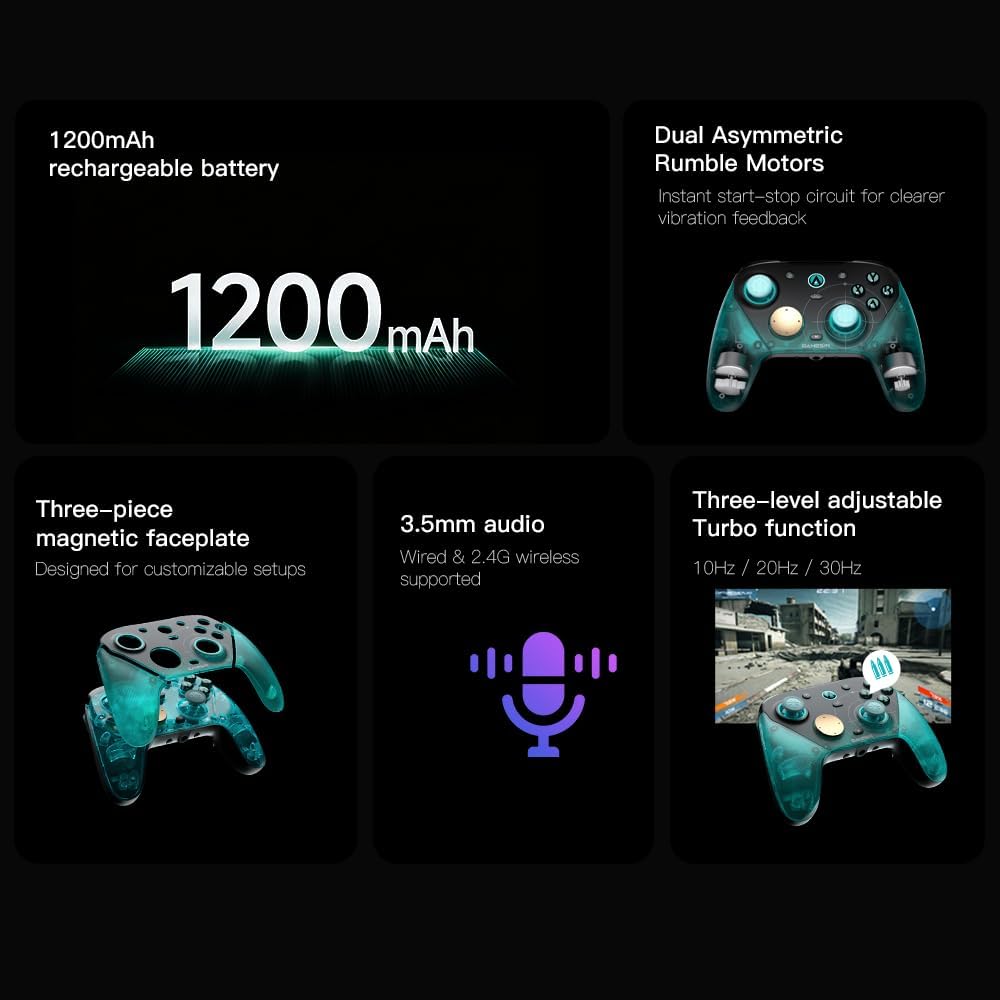 Control Gamer Inalámbrico GameSir G7 Pro 8K PC Aimlabs Edition