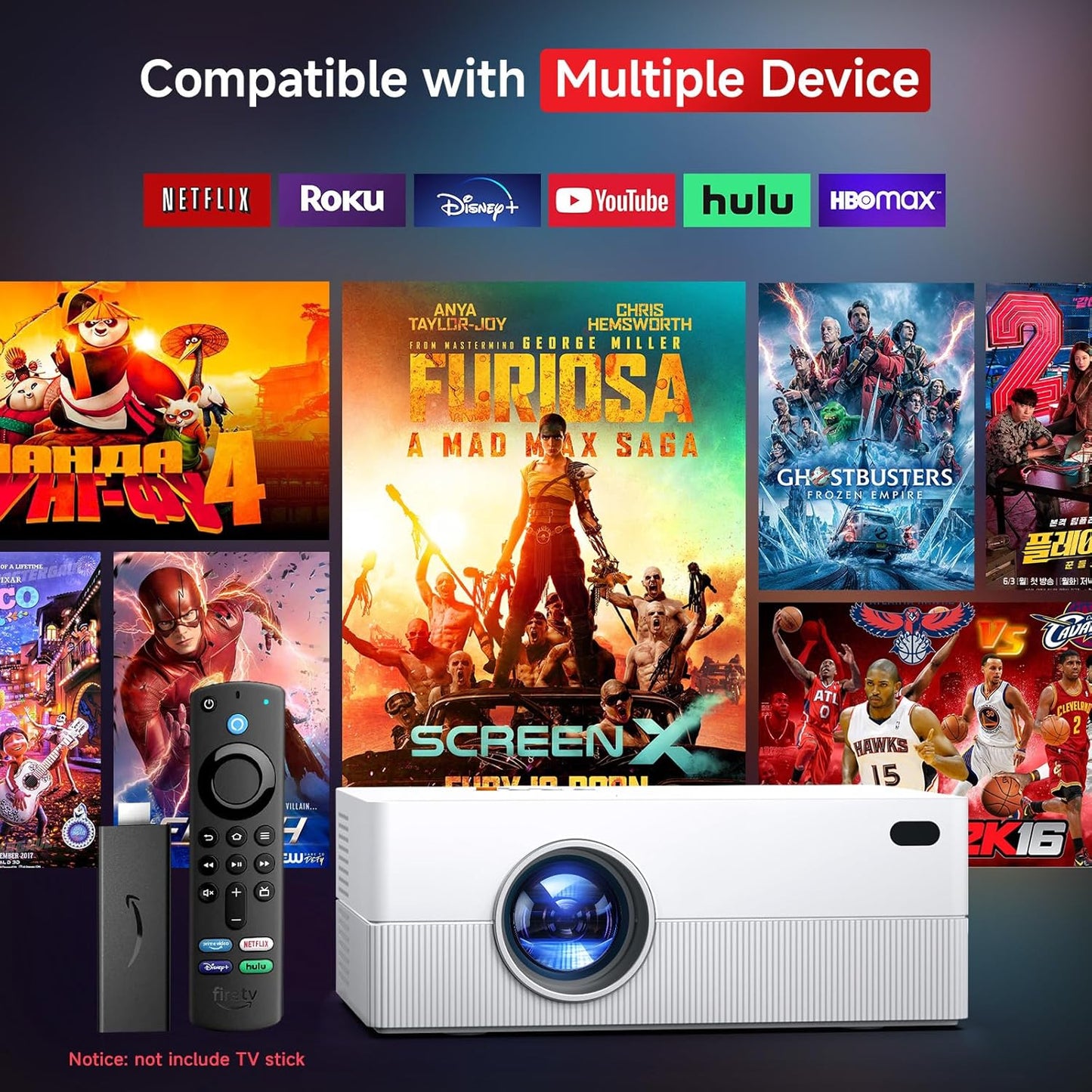 Mini Proyector Jouwlurk Portátil hd 1080p/ios/android/hdmi/usb