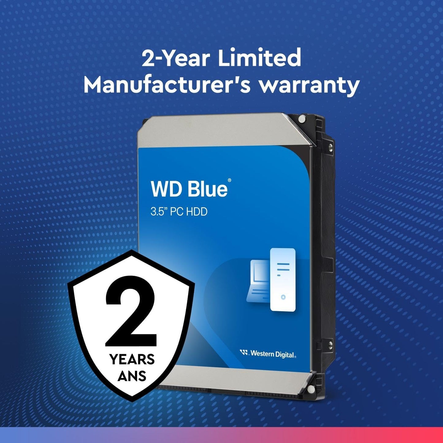 Western Digital 4TB WD Blue PC Disco Duro Interno HDD - 5400 RPM, SATA 6 GB/s, caché de 256 MB, 3.5" - WD40EZAX