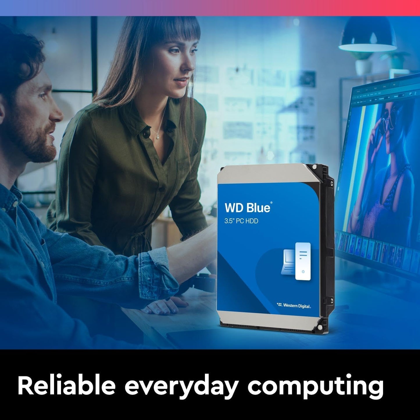 Western Digital 4TB WD Blue PC Disco Duro Interno HDD - 5400 RPM, SATA 6 GB/s, caché de 256 MB, 3.5" - WD40EZAX