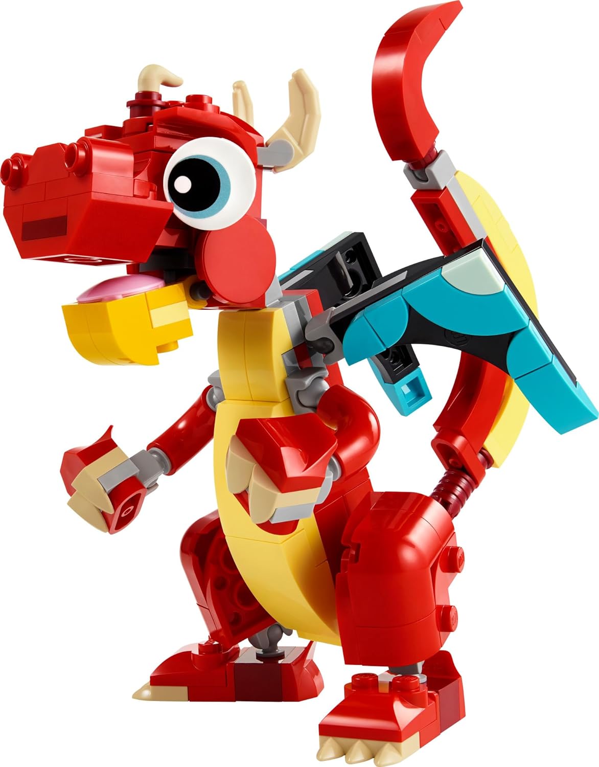 Lego® Creator 3en1 Dragón Rojo Juguete De Construcción 3 En 1, Convertible En Una Figura De Un Pez O En Un Modelo De Un Fénix 31145