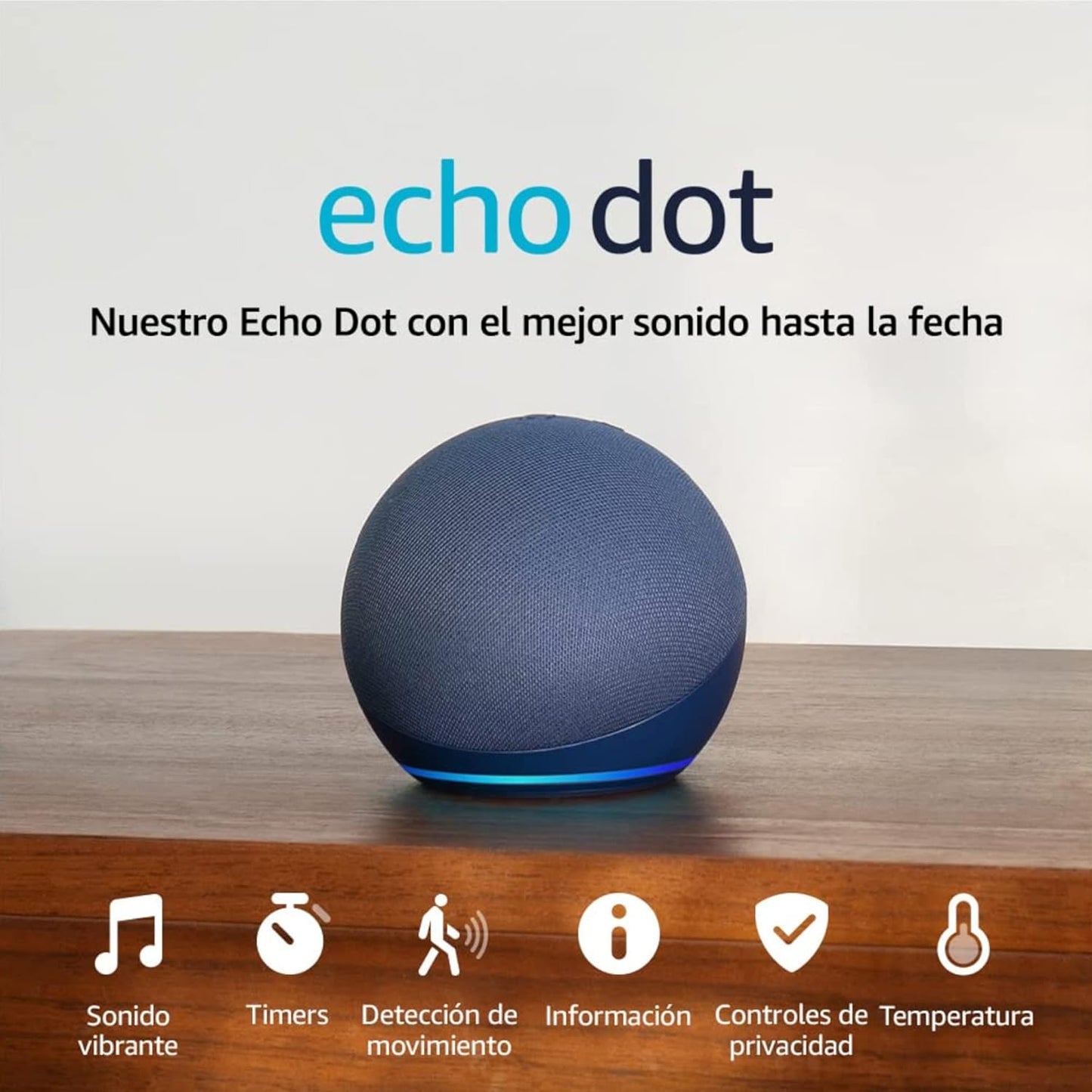 Asistente Virtual Alexa Amazon Echo Dot 5ta Gen Azul