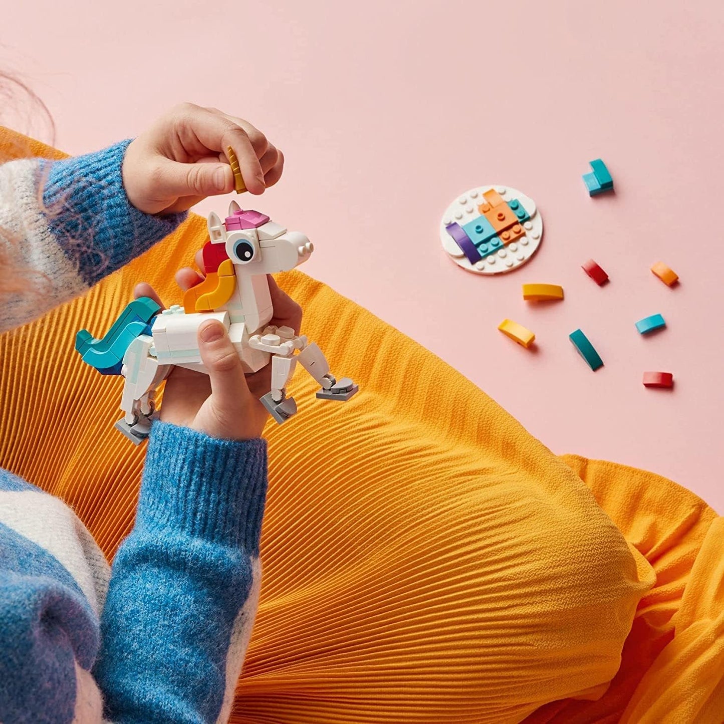 Lego® Creator 31140 Unicornio Mágico, Con Modelos De Un Unicornio, Un Caballito De Mar Y Un Pavorreal Para Niños Y Niñas A Partir De 7 Años