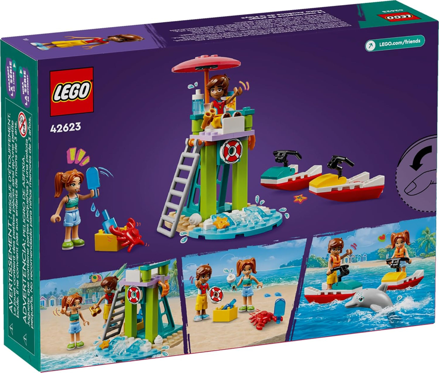 Lego Friends 42623, Motos Acuáticas De Playa Y Delfines, Número De Piezas 84