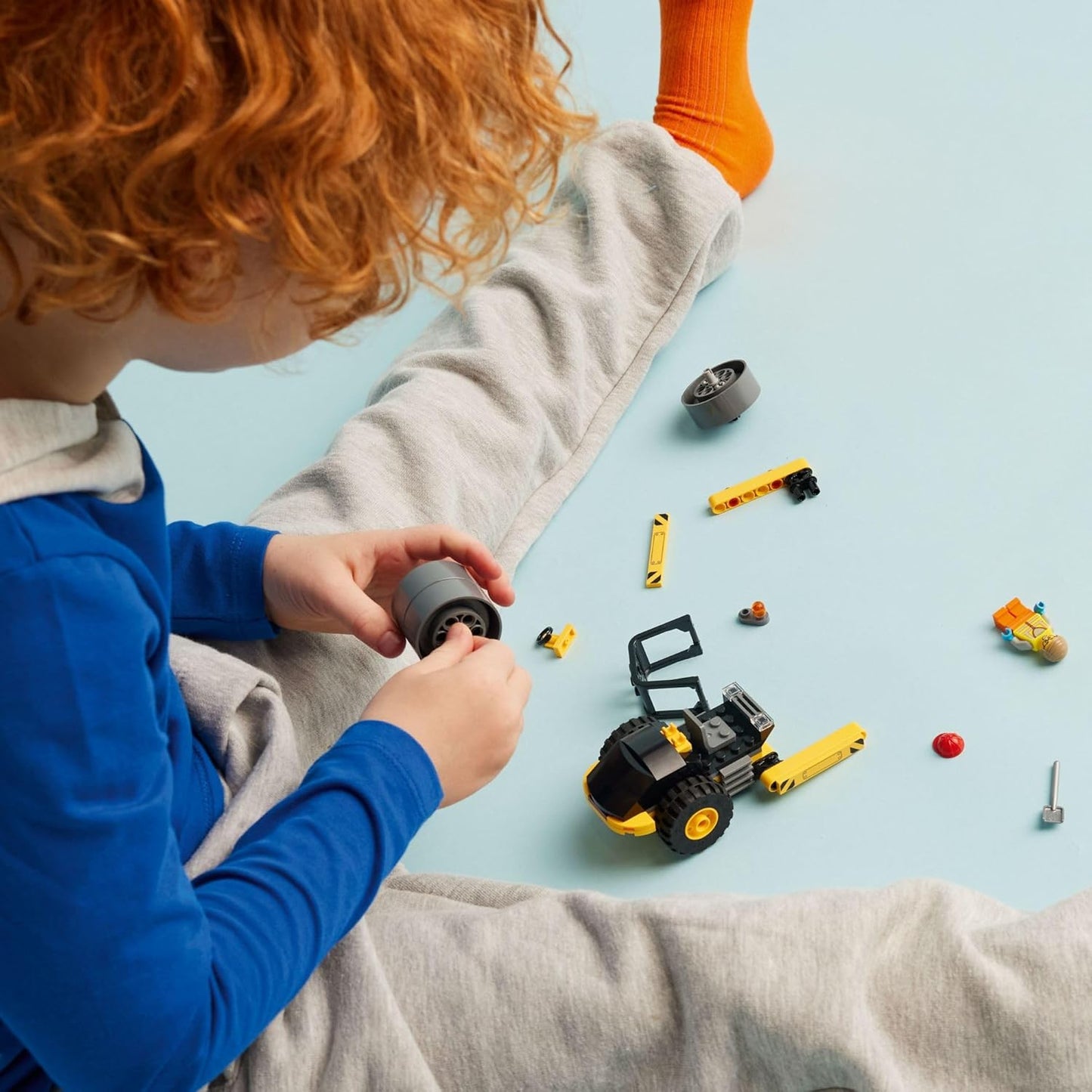 Lego® City Aplanadora Juguete De Construcción De Vehículo Modelo De Camión Con Minifigura De Una Trabajadora, Juego Para Niños Y Niñas Mayores De 5 Años 60401