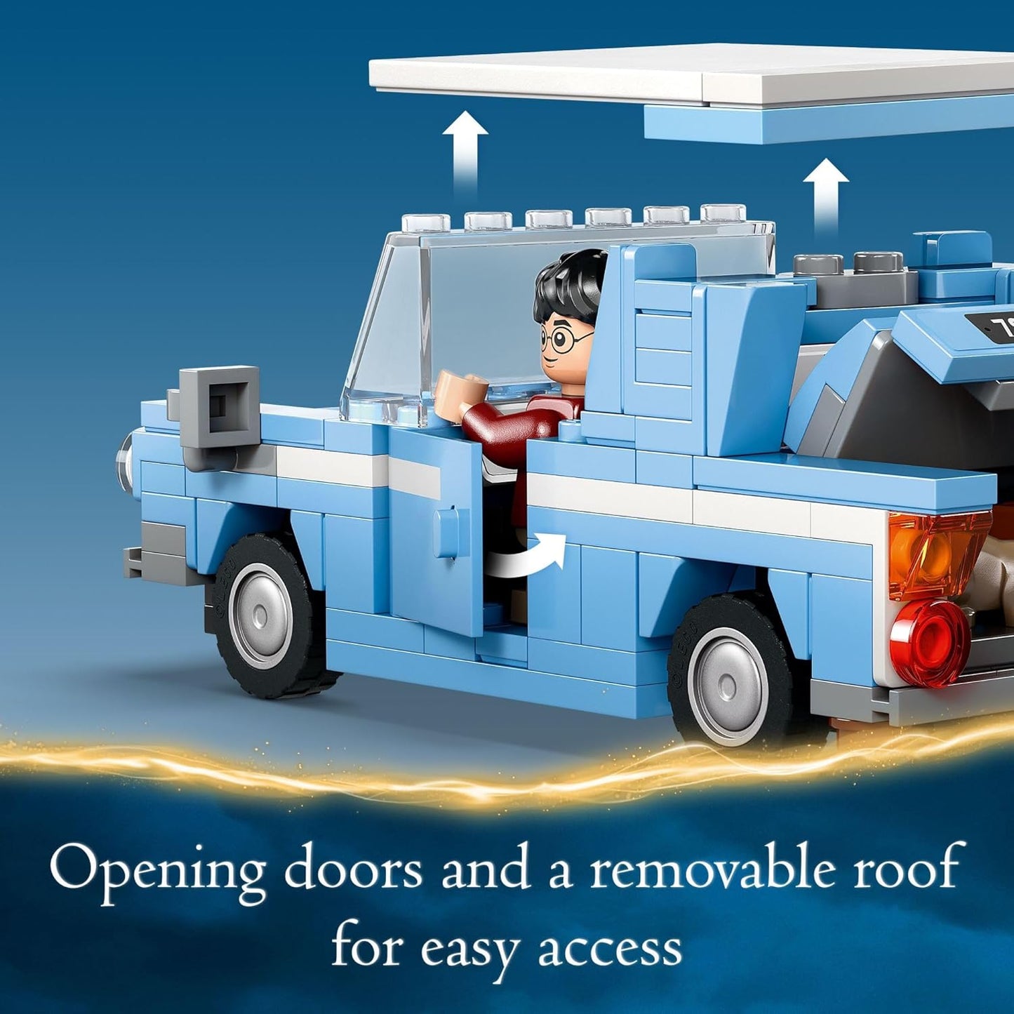Lego® Harry Potter Ford Anglia Volador 76424; Auto De Juguete Volador Con Minifiguras De Harry Potter Y Ron Weasley