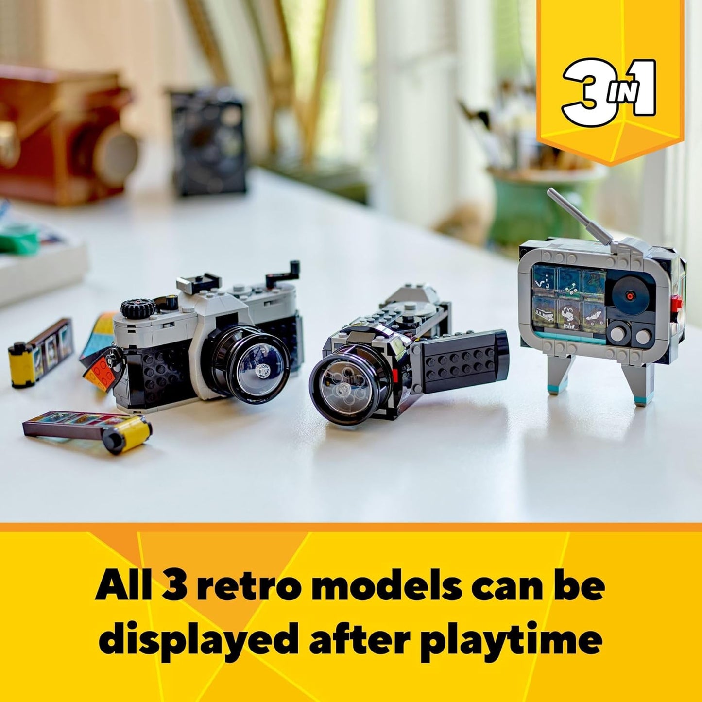 Lego® Creator Cámara Retro 31147; Juguete 3en1 Con Modelos De Un Televisor Y Una Videocámara