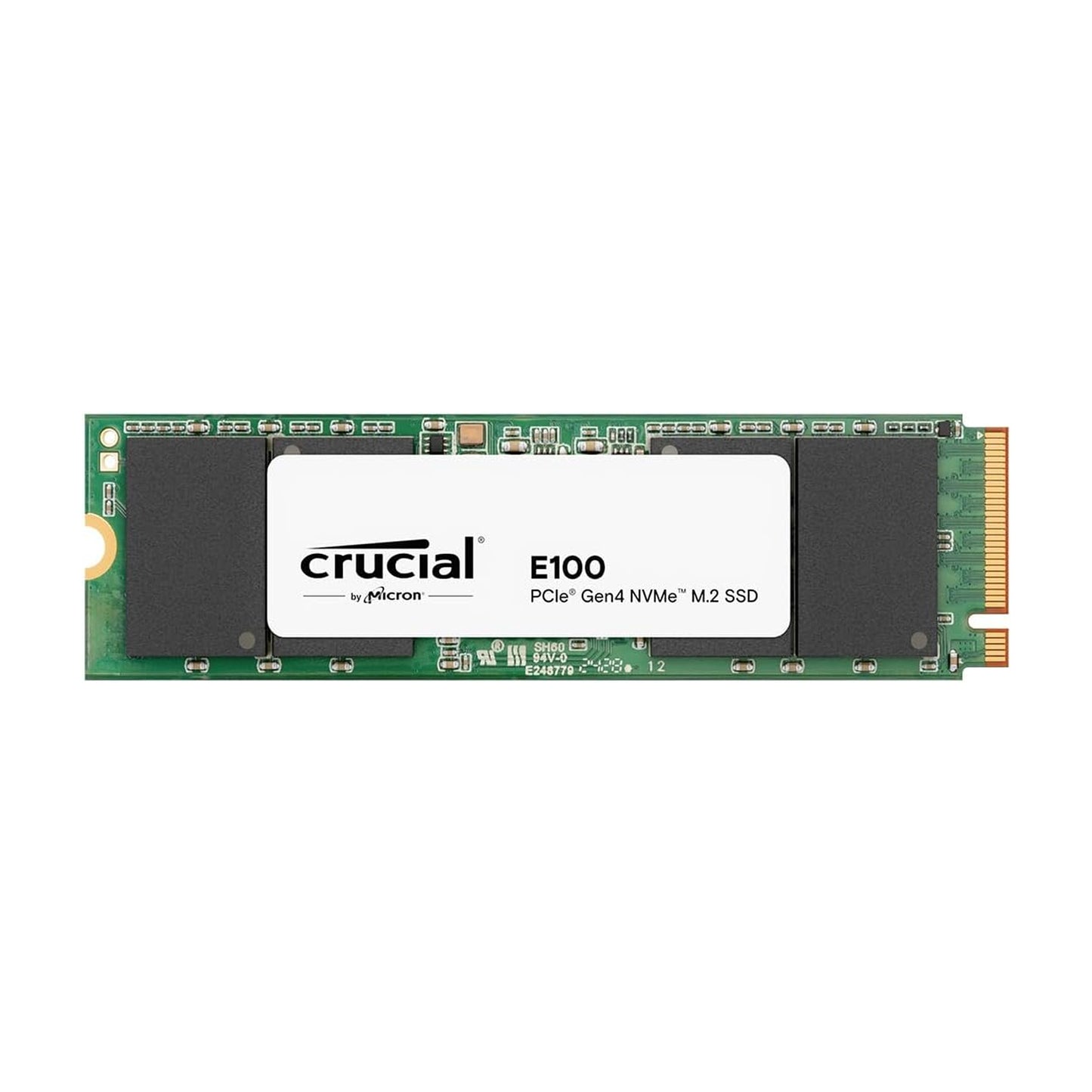 Crucial E100 SSD Interno M.2 NVMe PCIe Gen4 de 1 TB, hasta 5000 MB/s, Compatible con portátiles y computadoras de computadora - CT1000E100SSD8