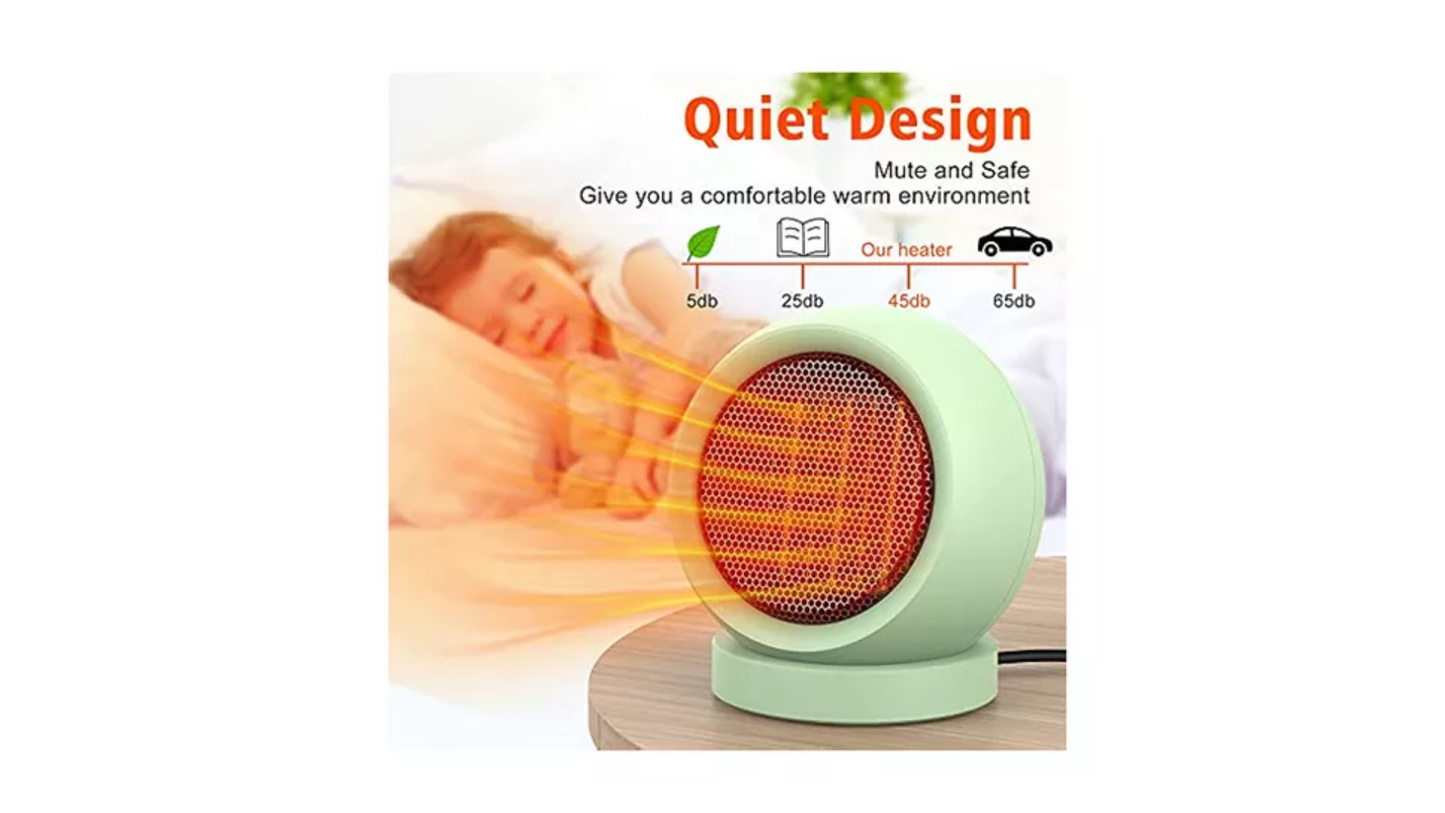 Calentador Eléctrico Coolfor, Calentador De Escritorio Verde