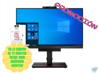 Monitor Lenovo Thinkcentre 24 Altavoz Y Camara Web 11gdpar1us color  Negro