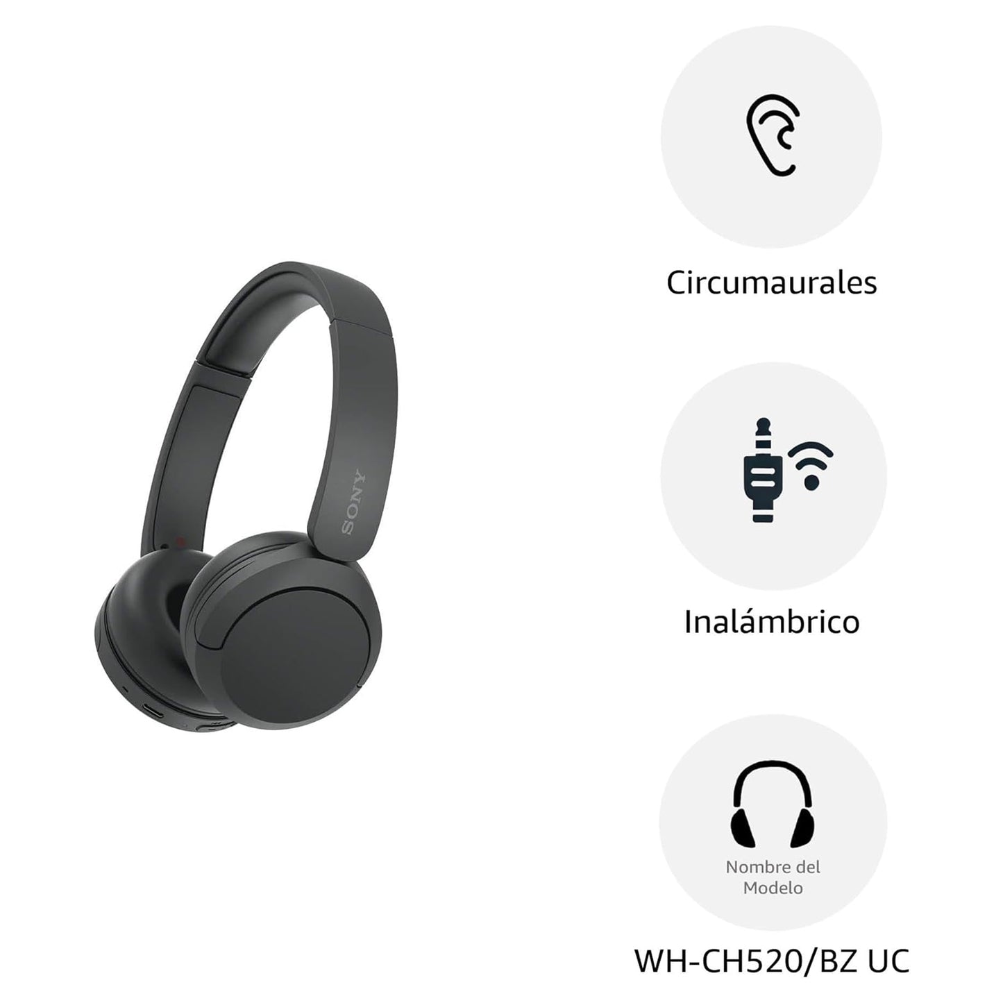 Audífonos de Diadema Inalámbricos Sony Bluetooth WH-CH520