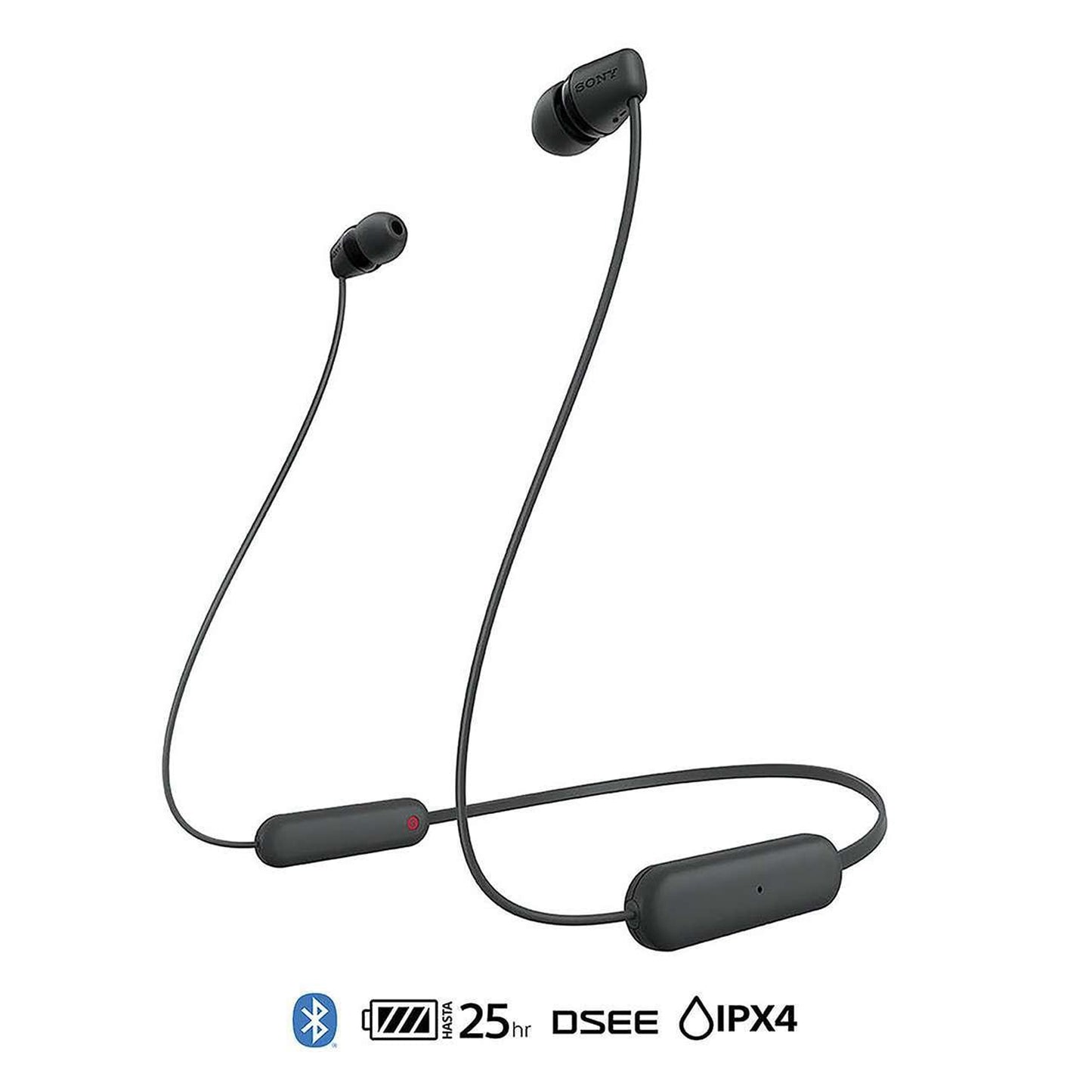 Audífonos In-Ear Sony Negros con Bluetooth WI-C100
