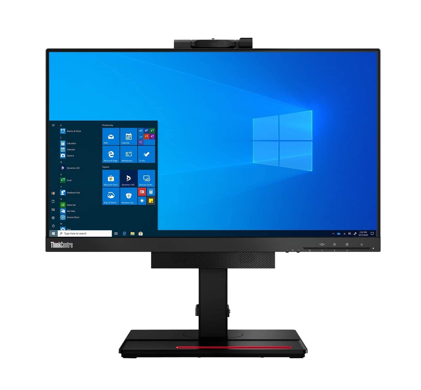 Monitor Lenovo Thinkcentre 24 Altavoz Y Camara Web 11gdpar1us color  Negro