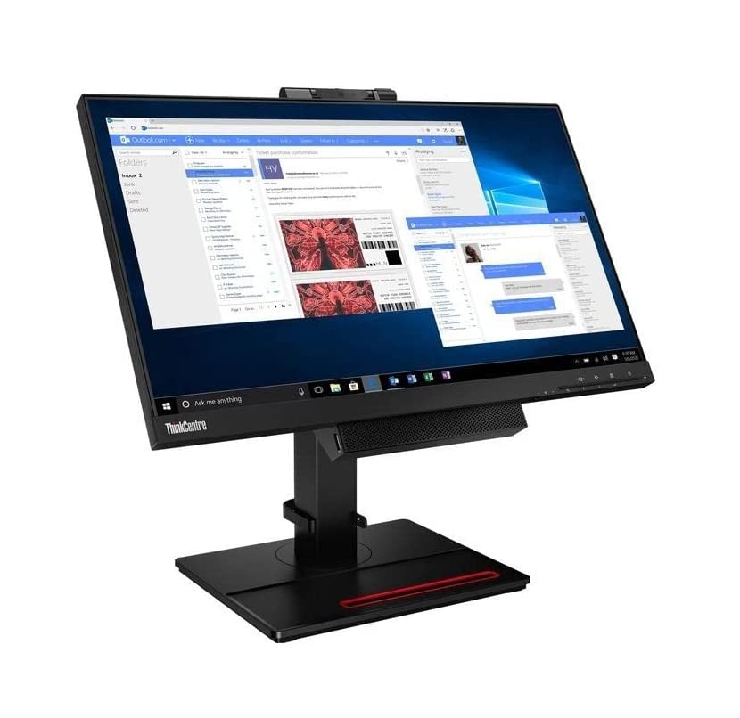 Monitor Lenovo Thinkcentre 24 Altavoz Y Camara Web 11gdpar1us color  Negro