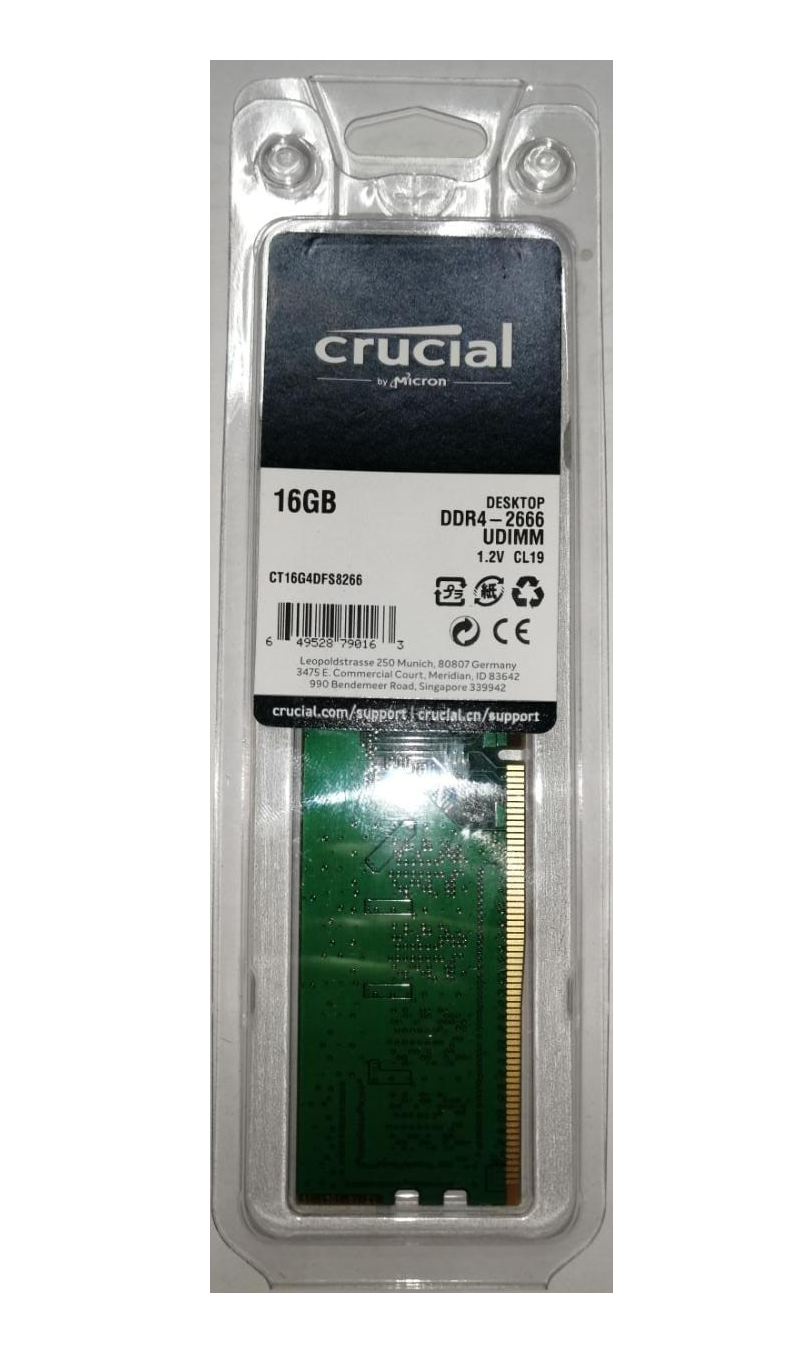 MEMORIA RAM DDR4 UDIMM Crucial Ct16g4dfs8266 16gb 2666mhz