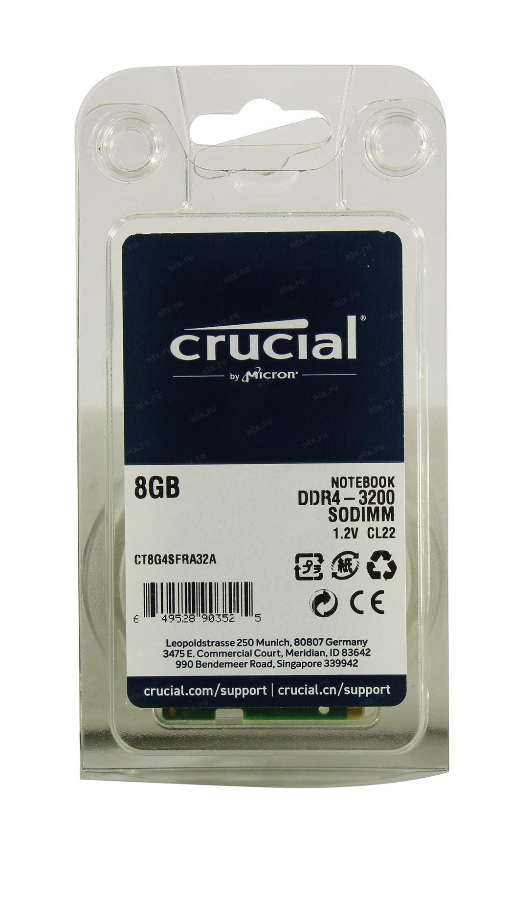 Memoria Crucial DDR4 8GB Soddim 3200