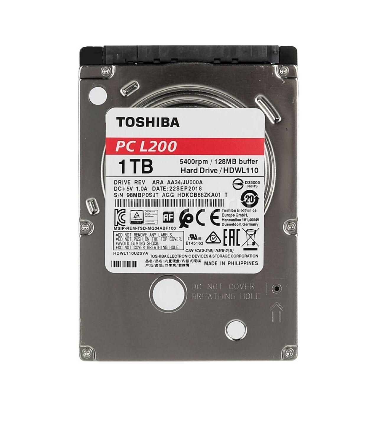 Disco Duro Interno Toshiba L200 Hdwl110uzsva 1tb