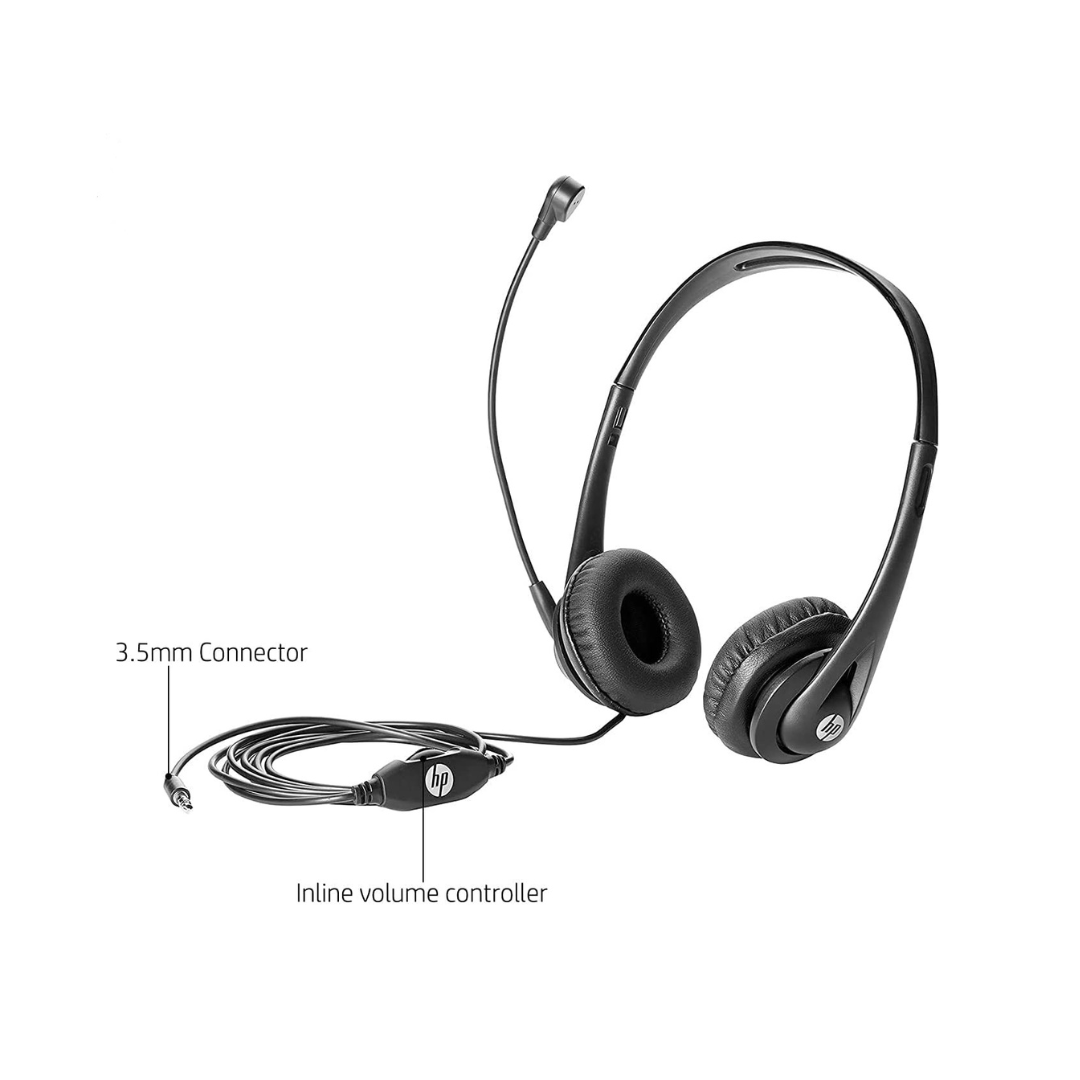Audífonos HP Alambrico Conexion 3.5mm Negro