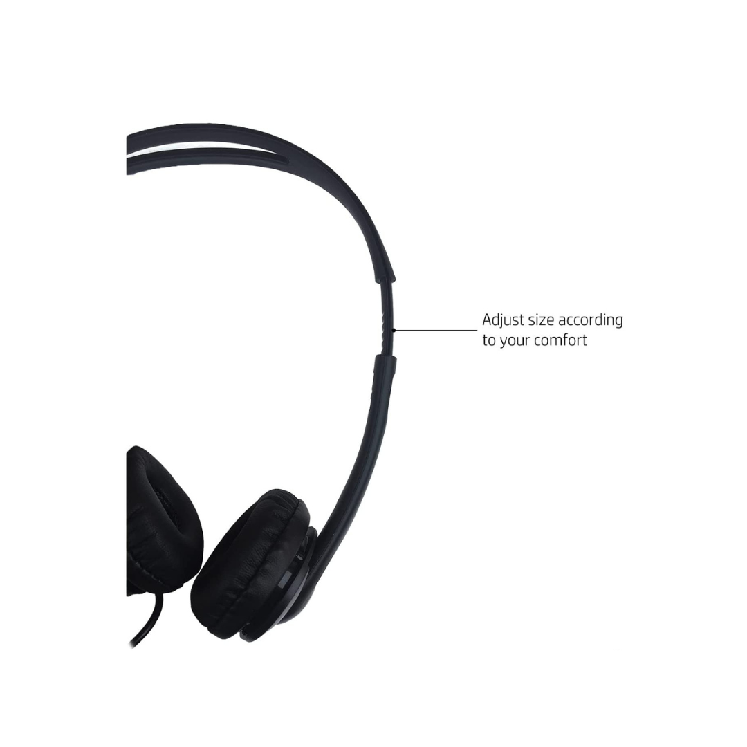 Audífonos HP Alambrico Conexion 3.5mm Negro