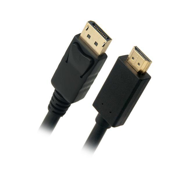 Cable Displayport A Hdmi 1.8 Metros Color Negro